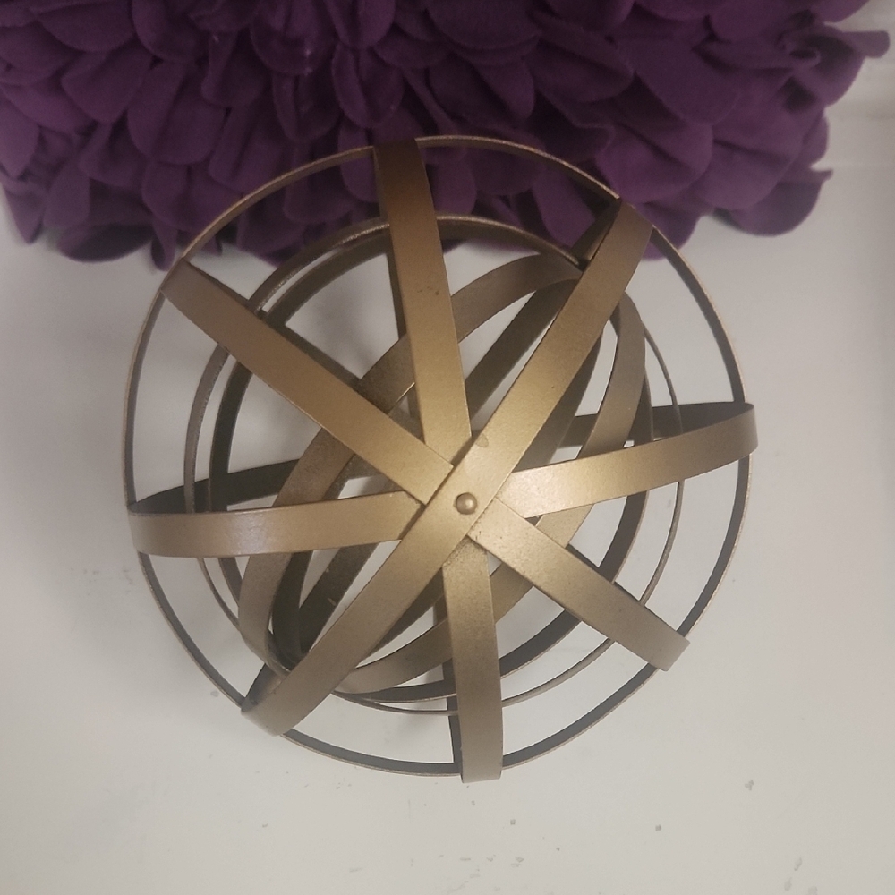Decorative Metal Sphere 9 Inches - Picture 3 of 6